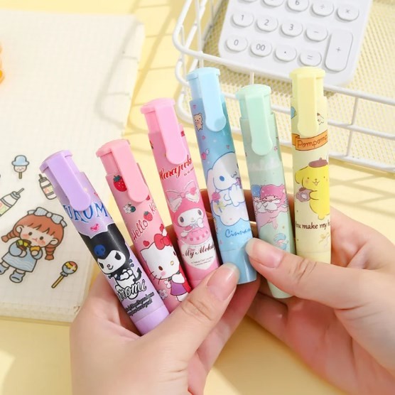 New Design Creative Cartoon Press Eraser Kuromi Melody Kawaii Pencil ...